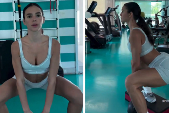 Bruna Marquezine exibe rotina de exercícios para os glúteos e compartilha segredo fitness nas redes sociais