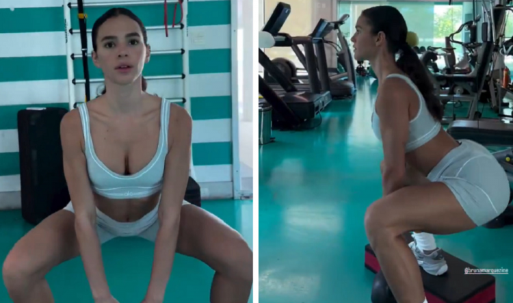 Bruna Marquezine exibe rotina de exercícios para os glúteos e compartilha segredo fitness nas redes sociais